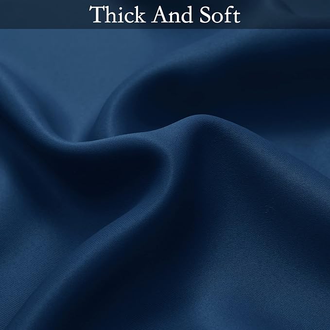 SimpleHome Ombre Room Darkening Curtains for Living Room, Light Blocking Gradient Blue to Grey White Thick Thermal Insulated Grommet Window Curtains/Drapes for Bedroom, 2 Panels, 42x63 inches Length
