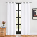 NICETOWN White Curtains 80 inch Length 2 Panels Set for Living Room, W34, Thermal Insulated Window Treatment Grommet 50% Room Darkening for Bedroom