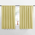 NICETOWN Blackout Curtains for Bedroom, Blackout Curtain Panels, Paler Yellow, 1 Pair, 70 by 63-inch, Window Treatment Energy Saving Thermal Insulated Solid Rod Pocket Blackout Drapes/Draperies