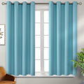 BGment Blackout Curtains - Grommet Thermal Insulated Room Darkening Bedroom and Living Room Curtains, Set of 2 Panels (52 x 45 Inch, Aqua)