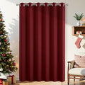 Joydeco Blackout Patio Sliding Door Curtains 84 Inches Long, Grommet Privacy Room Divider Curtains, Extra Wide Thermal Blackout Drapes for Bedroom Living Room (Burgundy Red, 100Wx84L, 1 Panel)