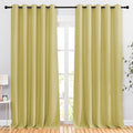 NICETOWN Room Darkening Curtains for Windows - Home Fashion Energy Saving Grommet Top Thermal Insulated Drapes for Bedroom/Patio Door (Paler Yellow, 1 Pair, 66 by 90 Inch)