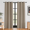 NICETOWN Blackout Curtains for Bedroom, Taupe, 42 W by 80 L, Set of 2, Thermal Insulated Curtains & Drapes with Grommet Top for Living Room, Privacy Window Treatment Draperies