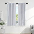 PONY DANCE Blackout Curtains Thermal Insulated Window Treatment Panels Room Darkening Blackout Drapes for Living Room Back Tab/Rod Pocket Bedroom Draperies (2 Panels, Greyish White, 52x63 Inch)