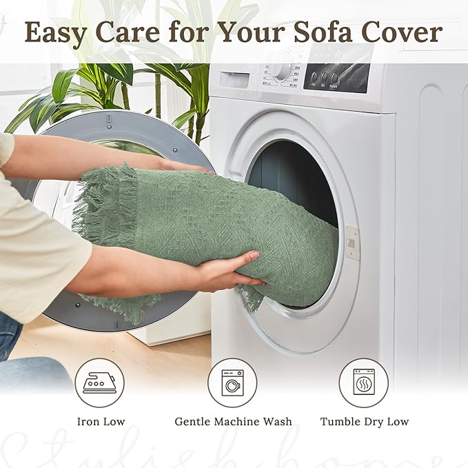 HOMERILLA Sectional Couch Covers for Sectional Sofa L Shaped Sofa Cover Blanket 2 Pieces L Shape Furniture Protector for Pets Dogs(Sage, Large)