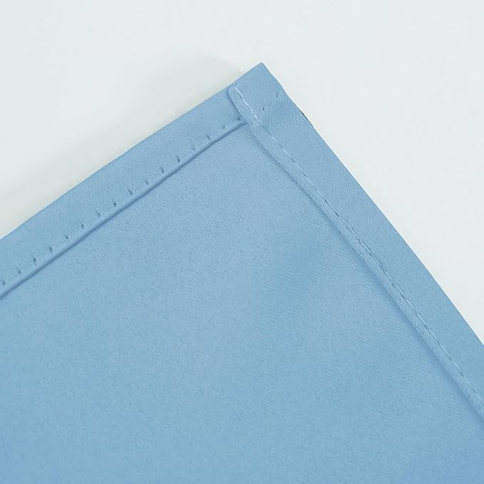 LEMOMO Blackout Curtains 40 x 63 inch/Sky Blue Curtains Set of 2 Panels/Thermal Insulated Room Darkening Bedroom Curtains