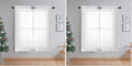 OWENIE Sheer White Curtains Living Room 54 inches Long, Rod Pocket Curtain Sheers Bedroom, Light Filtering Voile Panels Drapes Small Window Treatments 2 Panels, 42" W x 54" L, White (Pack of 2)