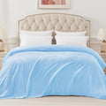 Twin Size Fleece Blanket for Bed – 60x80 Inches Ice Blue