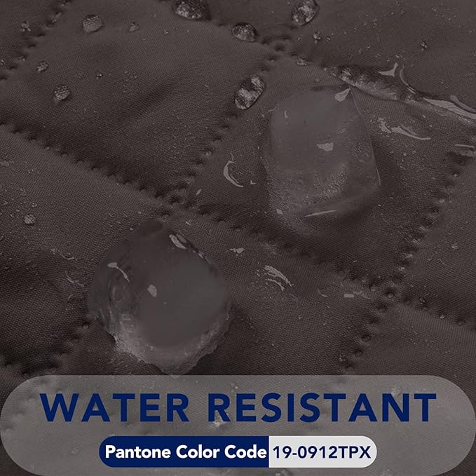 PureFit Reversible Quilted Sofa Cover, Water Resistant Slipcover Furniture Protector, Washable Couch Cover with Non Slip and Elastic Straps for Kids, Pets (Chair, Chocolate/Chocolate)