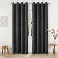 Joydeco Blackout Curtains 90 Inch Length 2 Panels Set, Thermal Insulated Long Curtains& Drapes 2 Burg, Room Darkening Grommet Drapes for Living Room Bedroom Window (Dark Grey, W52 x L90 Inch)