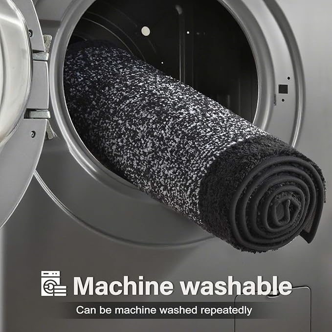 Bathroom Rugs 30x20 Non Slip Washable, Dark Grey Bath Mat for Bathroom Floor Tub, Soft Absorbent Quick Dry Mats for Shower, Bathtub,Home Decor