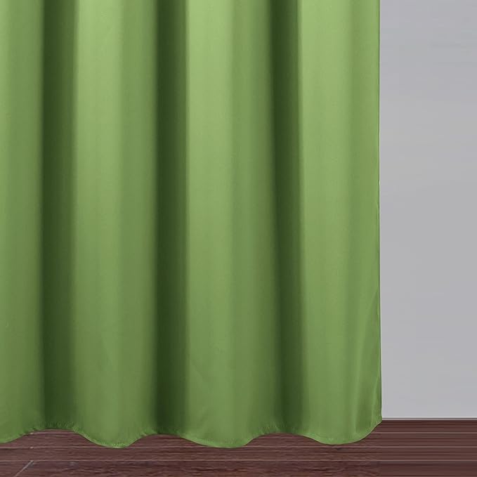 LEMOMO Light Green Blackout Curtains 66 x 63 Inch Length/Set of 2 Curtain Panels/Thermal Insulated Room Darkening Blackout Curtains for Bedroom