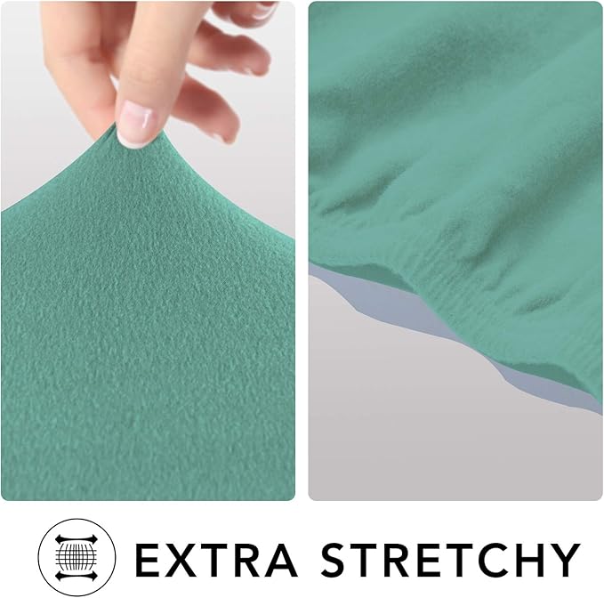 PureFit Super Stretch Sofa Slipcover – Spandex Non Slip Soft Couch Sofa Cover, Washable Furniture Protector with Non Skid Foam and Elastic Bottom for Kids, Pets （Sofa, Cyan）