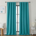 Simplebrand Ava Teal Blackout Curtains for Bedroom 96 Inches Long 2 Panels, Solid Thermal Insulated, Energy Saving Nursery Window Treatment Curtains Blackout Drapes, W40 x L96 Inch, Teal