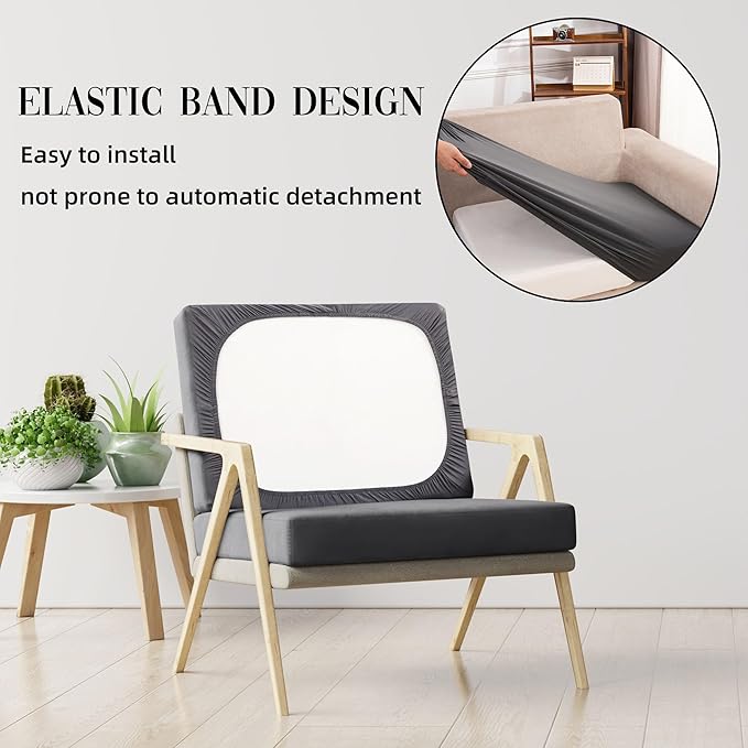 Outdoor Cushion Covers Set,8PCS Patio Furniture Couch Seat Slipcovers, Replacement for Sofa Sectional Chair(Cover，Only)