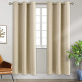 BGment Room Darkening Curtains 84 Inches Long - Grommet Thermal Insulated Drapes Window Treatment Curtains for Bedroom, 2 Panels, 38 x 84 Inch, Beige
