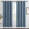 NICETOWN Smoky Blue Blackout Curtains 78 inches Length for Living Room, 2 Panels, 55" Wide, Thermal Insulated Decoration Drapes for Bedroom Window