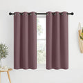 NICETOWN Dry Rose Blackout Shack Curtains Noise Reducing, Thermal Insulated and Privacy Room Darkening Drape Panels for Boy's Guest Room Door Small Short Window (2 Panels, W34 x L48 -Inch)