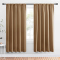 NICETOWN Window Curtains Blackout Drapes, Gold Brown, 1 Pair, 52 by 72-Inch, Thermal Insulated Solid Rod Pocket Blackout Curtains/Draperies for Living Room