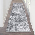 HEBE Hallway Runner Rug 2'x6' Washable Vintage Distressed Area Rugs Non Slip Laundry Rug Runner Boho Floor Carpet Runners for Hallways Entryway Laundry Room Kitchen Bathroom