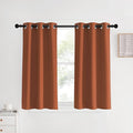 NICETOWN Kitchen Curtains Small Window Curtains & Drapes, Burnt Orange, 34" W x 40" L, 2 PCs, Thermal Insulated Solid Grommet Panels for Cupboard, Loft, Cafe, Dining Room