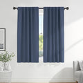 PONY DANCE Blackout Curtains 72 inches Long - 42 Inches Wide, Blue Haze Rod Pocket & Back Tab Thermal Panels Home Decor Window Covering Energy Efficient Drapes for Bedroom, 2 Pieces