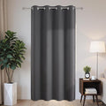 Joydeco Blackout Patio Sliding Door Curtains 84 Inches Long, Grommet Privacy Room Divider Curtains, Extra Wide Thermal Blackout Drapes for Bedroom Living Room (Grey, 60Wx84L, 1 Panel)