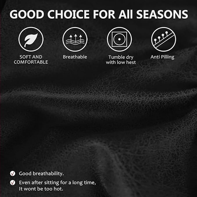 Leather Look Couch Cushion Covers Sofa Seat Slipcovers Sets Couches Furniture Protector for Sectional Armchair Loveseat Pets Kids Stretch Spandex Fabric (3 T-Cushion Sofa, Brown)