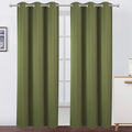 LEMOMO Blackout Curtains 38 x 84 inch/Olive Green Curtains Set of 2 Panels/Thermal Insulated Room Darkening Bedroom Curtains