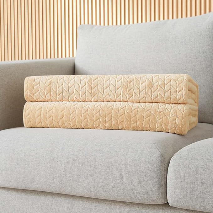 inhand Fleece Blanket for Bed, Super Soft Flannel Cozy King Bed Blanket for Adults, Washable Lightweight Fuzzy Bed Blanket for Office Sofa, Warm Plush Blankets for All Season (90"×108", Cream)