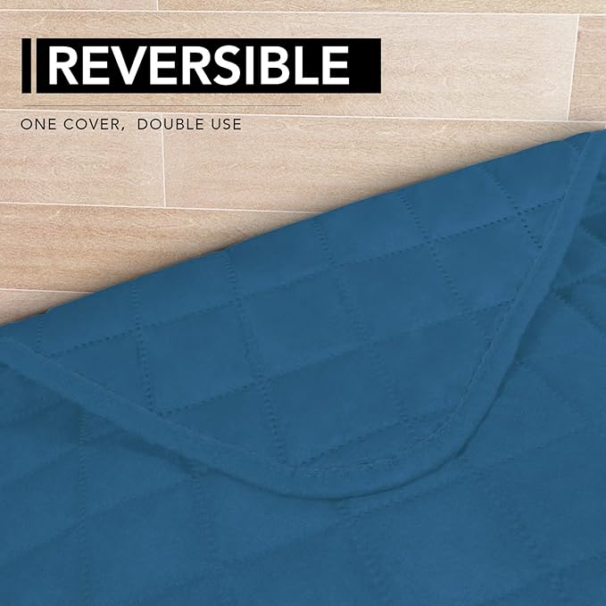 Easy-Going Sectional Couch Covers for Dogs L Shape Sofa Cover Reversible Sofa Slipcover Chaise Lounge Cover Furniture Protector Cover for Pets Dog Cat (42 x 68 inches, Peacock Blue/Peacock Blue)