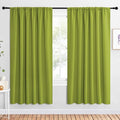 NICETOWN 2 Panels Blackout Curtains, Rod Pocket Window Curtains Room Darkning Drapes for Bedroom/Living Room, Thermal Insulated Solid Draperies for Home Office/Study, 62 by 72-Inch, Fresh Green
