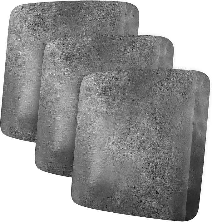 Leather Look Couch Cushion Covers Sofa Seat Slipcovers Sets Couches Furniture Protector for Sectional Armchair Loveseat Pets Kids Stretch Spandex Fabric (3 Cushion Sofa, Light Grey)