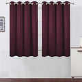 LEMOMO Burgundy Red Thermal Blackout Curtains/52 x 54 Inch/Set of 2 Panels Room Darkening Curtains for Bedroom