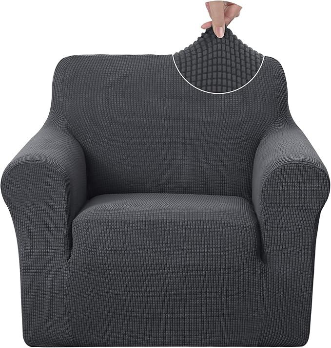 U-NICE HOME Recliner Chair Covers Stretch Couch Cover Sofa Cover Sofa Slipcover Furniture Protector for Chair Cover Pet Friendly(Armchair, Dark Grey)