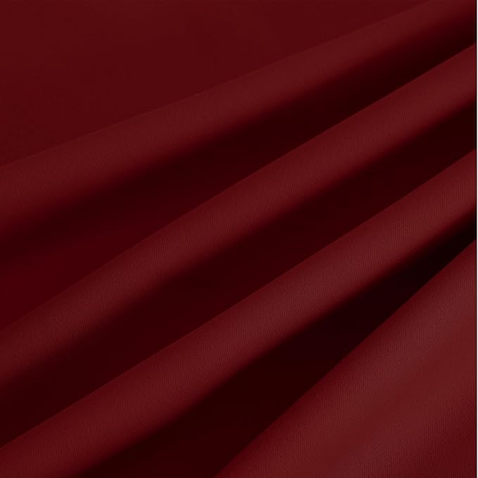NICETOWN Room Darkening Draperies Curtains Panels, 2 Panels Burgundy Red W52 x L84