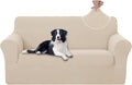 U-NICE HOME Oversized Stretch Loveseat Couch Cover Sofa Covers Washable Sofa Slipcover Furniture Protector for 2 Cushion Couch Sofa Pet Friendly, Beige