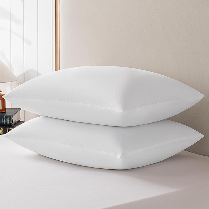 Pillow Insert, 20x28 White Goose Feather and Down, Medium Support