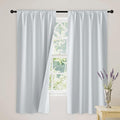 RYB HOME White 100% Blackout Curtains, Thermal Insulated Heat & UV Blocking Total Room Darkening Privacy Drapes for Bedroom Dining Living Room, Width 34 by Length 72, White, 2 Panels