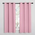 NICETOWN Crystal Pink Room Darkening Curtains for Kitchen, Window Treatment Thermal Insulated Solid Grommet Room Darkening Curtains/Drapes for Bedroom (Set of 2, 42 inches Wide by 48 inches Long)