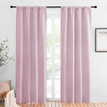 NICETOWN Living Room Blackout Curtains - Nursery Essential Thermal Insulated Solid Rod Pocket Blackout Panels/Drapes (Lavender Pink=Baby Pink, 1 Pair, 42 x 84 Inch)