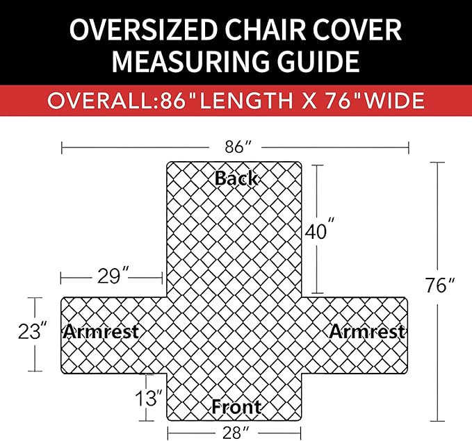 Easy-Going Oversized Chair Sofa Slipcover Reversible Sofa Cover Water Resistant Couch Cover Furniture Protector Cover with Elastic Straps for Pets Dog (Oversized Chair, Gray/Gray)