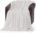UGG Adalee Faux Fur Throw Blanket for Couch, Cozy Soft Blanket for Bed or Chair, Giftable Fluffy Throw, Machine Washable, Luxury Spring Home Decor, 50-inch x 70-inch, Natural White