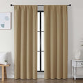 Simplebrand Ava Taupe Blackout Curtains for Bedroom, 78 Inch Length, 2 Panels Set, Privacy Thermal Insulated Rod Pocket Window Curtains for Patio, French Door, W40 x L78 Inch