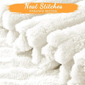 Flannel Throw Blanket Bulk 50 X 60 in Sleepover, 12 Pcs – White