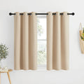 NICETOWN Room Darkening Curtain Panels for Cafe, Thermal Insulated Grommet Room Darkening Draperies/Drapes for Window (Biscotti Beige, 2 Panels, W34 x L48 -inch)
