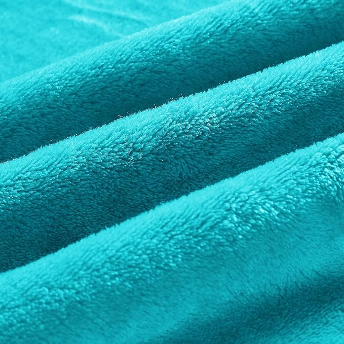 BEDELITE Fleece Blanket Teal Throw Blanket for Couch & Bed, Luxury Plush Cozy Fuzzy Blanket 50" x 70", Super Soft Warm Lightweight Fall Throw Blanket for Travel Camping