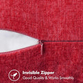 Red Pack of 2 Christmas Pillow Covers Farmhouse (20x20 Inch) – 20x20in