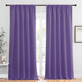 NICETOWN Blackout Curtains for Living Curtains, Lilac Purple, 2 Panels, 52 by 95, Room Darkening Window Curtain Panels, Easy-Care Solid Thermal Insulated Draperies/Drapes for Daughter Room