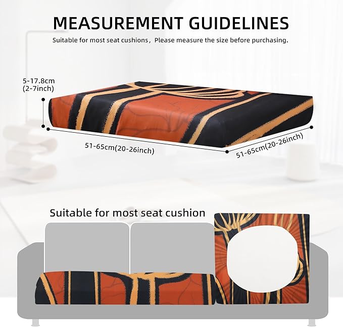 8Pcs Outdoor Cushion Covers, Patio Cushion Covers,Stretch Elastic Slipcovers, Replacement Washable & Reusable Furniture Protector for Patio Couch (Royal Flower-Pattern,Cover Only)
